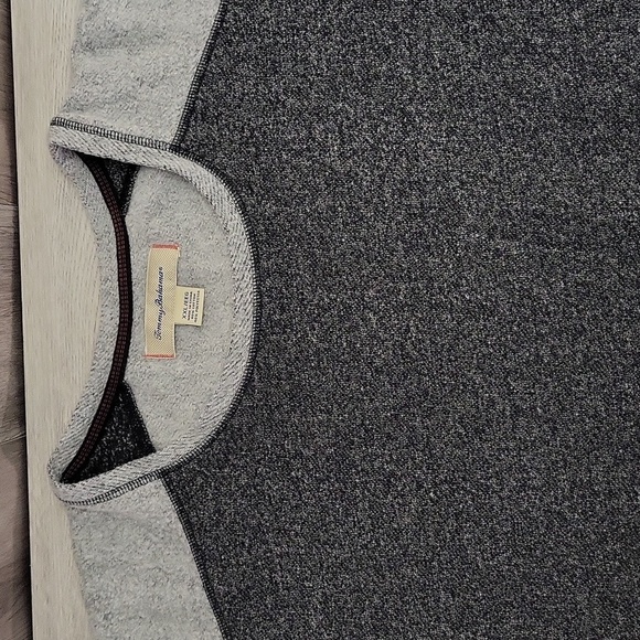 🛍Tommy Bahama Mens XXL Charcoal Grey Fleece Lined Lightweight Pullover Sweater - Picture 3 of 7